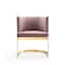 Manhattan Comfort Aura Dining Chair in Blush and Polished Brass, PK2 2-DC026-BH - alternate 4